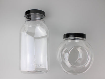Clear Plastic Sweetie Jar - Empty - The Makerss