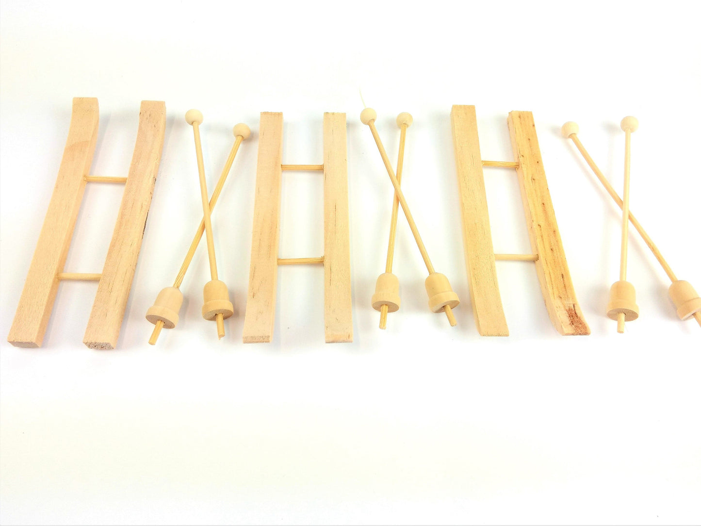 Wooden Skis and Poles - perfect for all your Winter projects - The Makerss